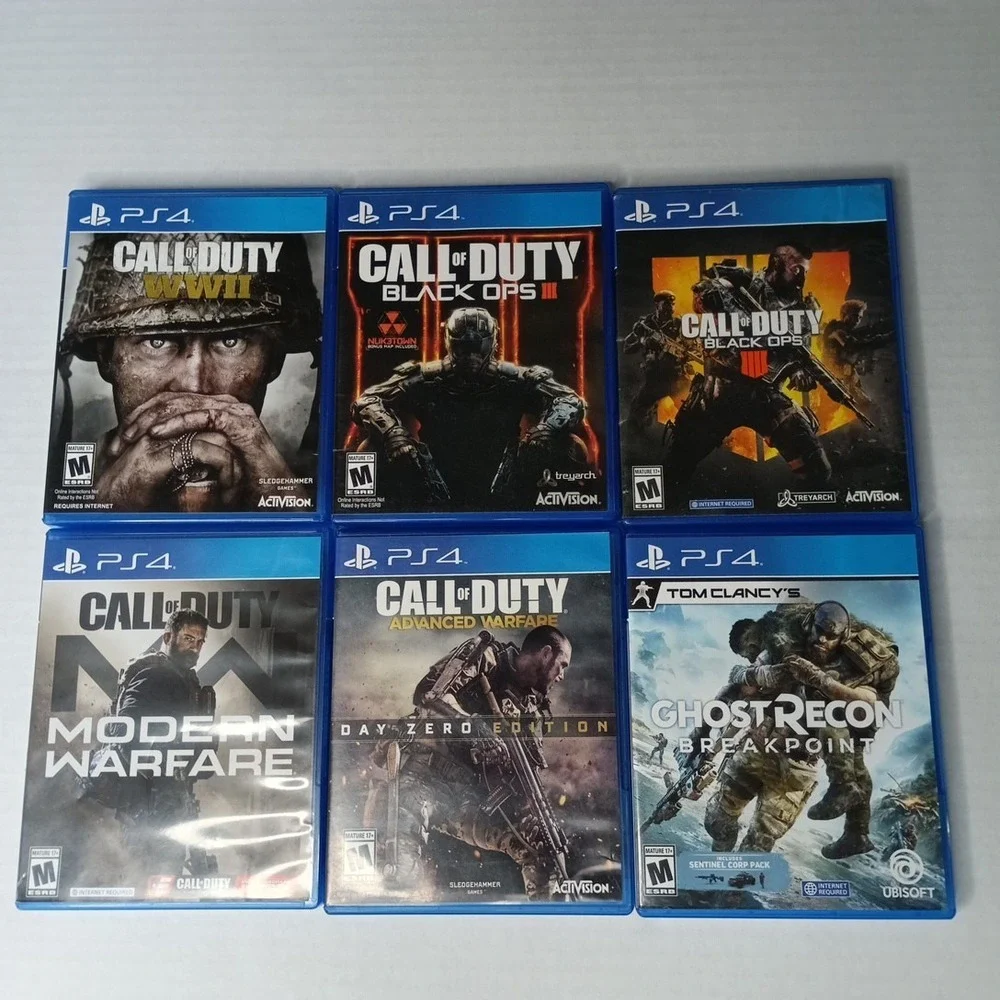 PS4 Game Lot of 6 Sony PlayStation 4 All Tested Working Good Titles‎ No Manuals